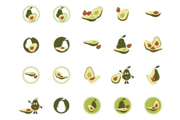 Download Avocado Vector Icon Template Background - Avocado vector Collection