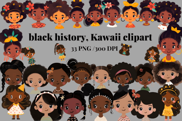 Download Black History, Kawaii Clipart Bundle - Premium Resources