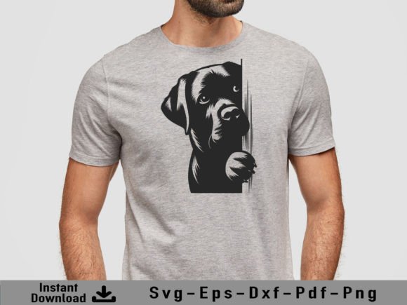 Download Peeking Labrador Retriever Dog Svg File - Premium Resources